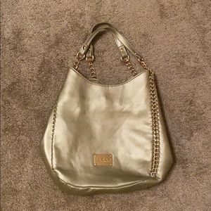 Metallic gold Bebe handbag
